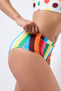 ME&B Multi Colour Striped Ladies Bikini Bottom (2)