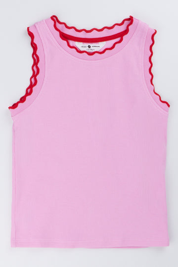 Dusty Pink Ribbed Vest