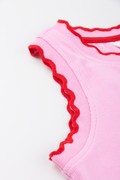 Dusty Pink Ribbed Vest (1)