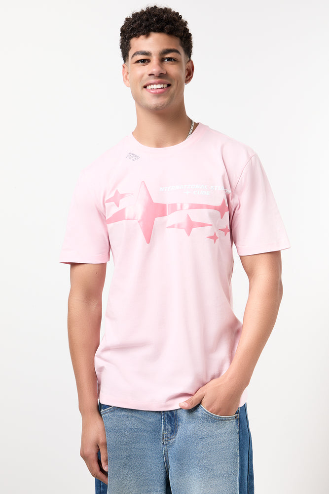 Pink Star Graphic T-Shirt