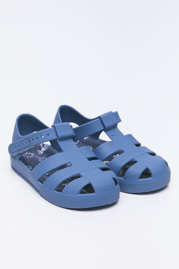 Navy Blue Fisherman Jelly Sandals