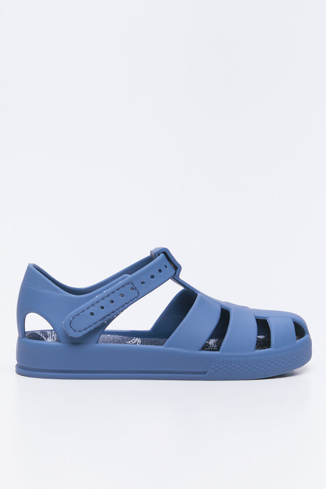 Navy Blue Fisherman Jelly Sandals (1)