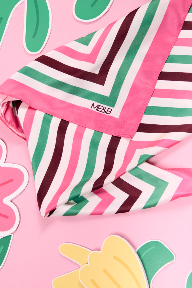 ME&B Geometric Print Ladies Square Scarf (2)