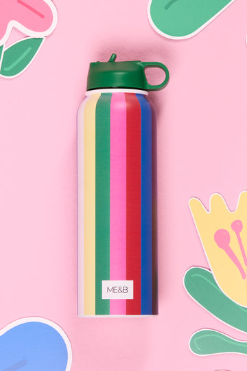ME&B Multi Stripe Water Bottle