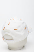 ME&B White Embroidered Hotdog Print Cap (2)