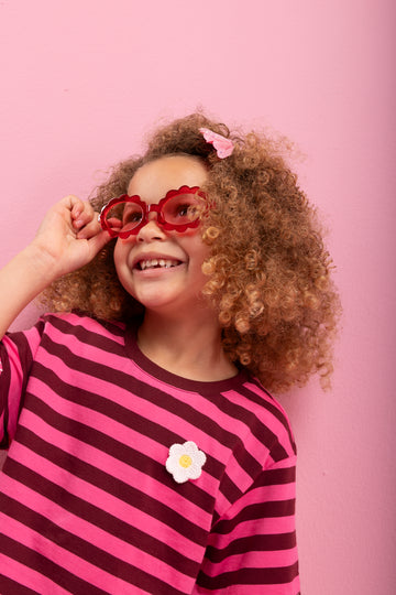 ME&B Red Flower Frame Sunglasses
