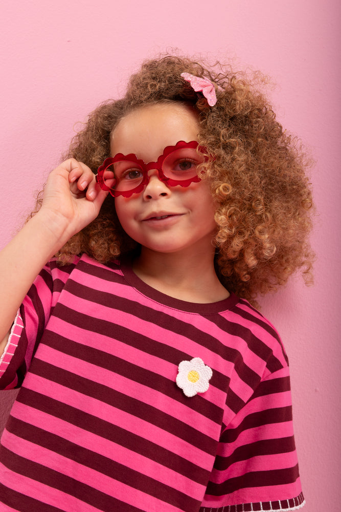 ME&B Red Flower Frame Sunglasses (2)
