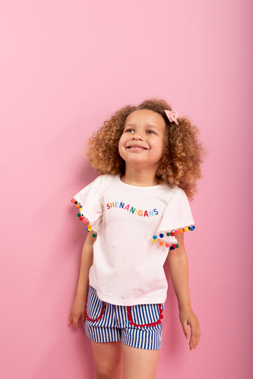ME&B Shenanigans Pom Pom T-Shirt