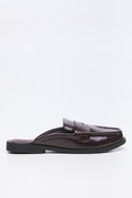 Dark Brown Patent Slip On Loafers (1)
