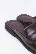 Dark Brown Patent Slip On Loafers (3)