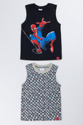 2 Pack Black & Grey Spider-Man Vests