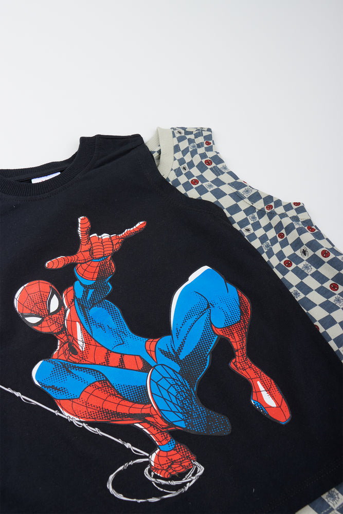 2 Pack Black & Grey Spider-Man Vests (1)