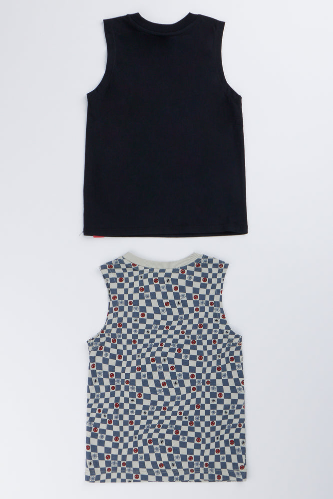 2 Pack Black & Grey Spider-Man Vests (2)