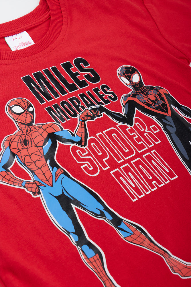 Red Miles Morales Graphic T-Shirt (1)