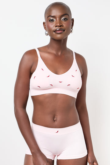 Pink Chilli Embroidered Seamfree Bralette