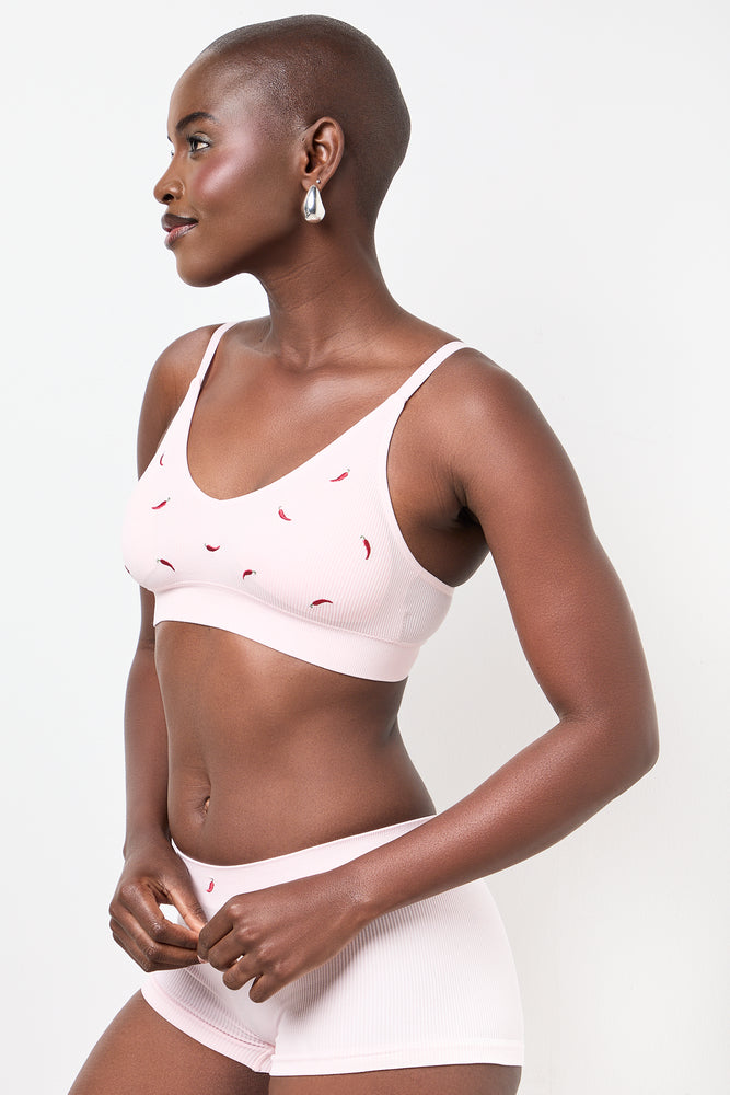 Pink Chilli Embroidered Seamfree Bralette (1)