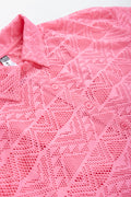 Pink Crocheted Boxy Shirt (1)
