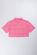 Pink Crocheted Boxy Shirt (3)