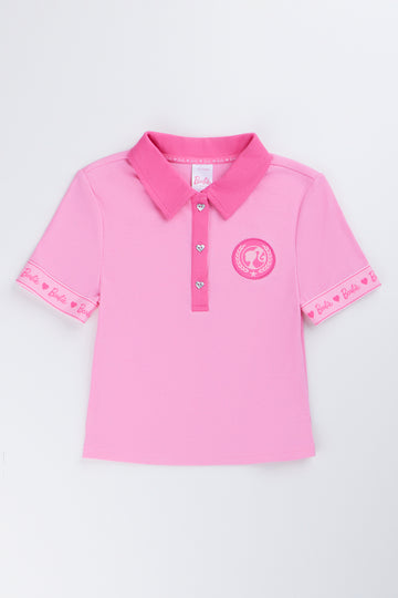 Pink Barbie Collared Shirt