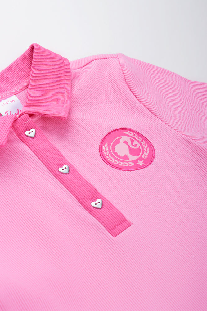 Pink Barbie Collared Shirt (1)