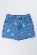 Blue Star Patch Denim Skort