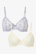 2 Pack Floral Bridal Underwire Bras (1)