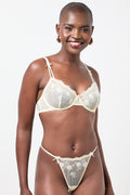 3 Pack Floral Embroidered Thongs