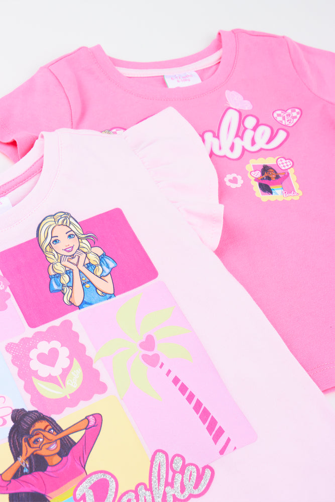 Pink Barbie Graphic T-Shirt 2-Pack (1)