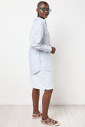 Light Blue Embroidered Shell Voile Shirt (1)
