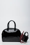 Black Patent Handbag With Charm