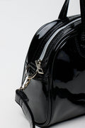 Black Patent Handbag With Charm (4)