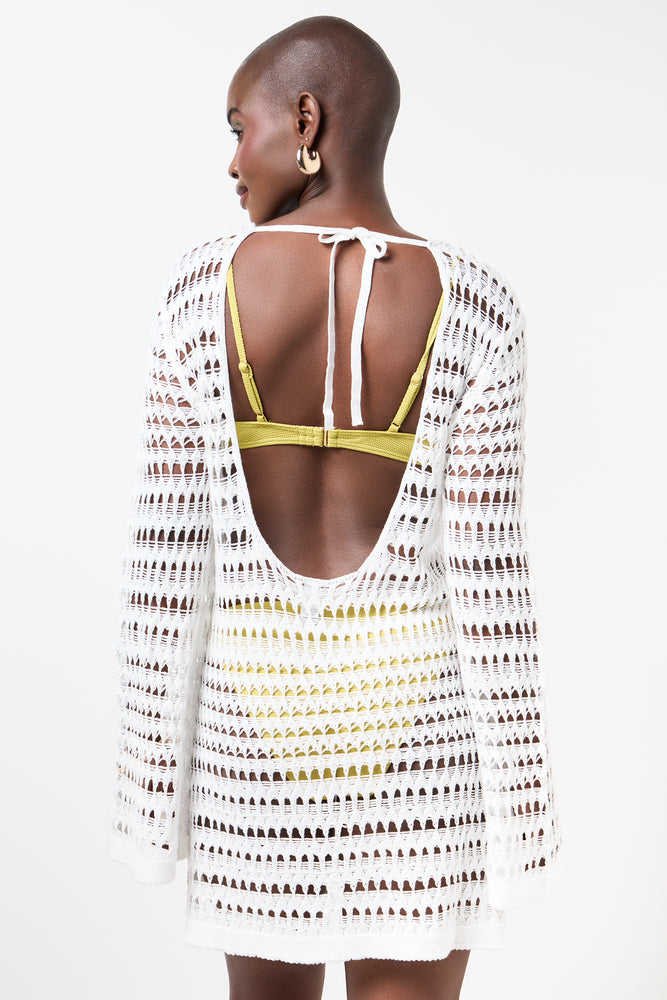 White Lace Kaftan Cover Up (2)