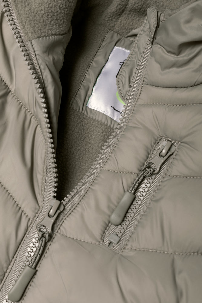 Hooded Puffer Jacket Light Green (1)