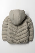 Hooded Puffer Jacket Light Green (2)
