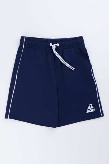 Navy Knit Active Shorts