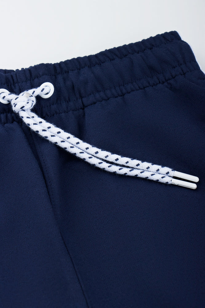 Navy Knit Active Shorts (1)