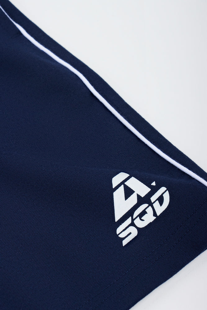 Navy Knit Active Shorts (2)