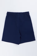 Navy Knit Active Shorts (3)