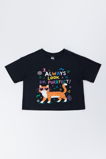 Spur Black Cat Graphic T-Shirt