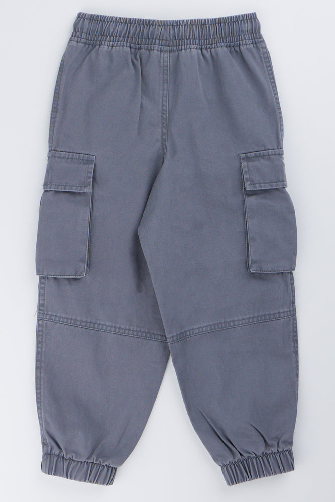 Grey Twill Cargo Jogger (2)