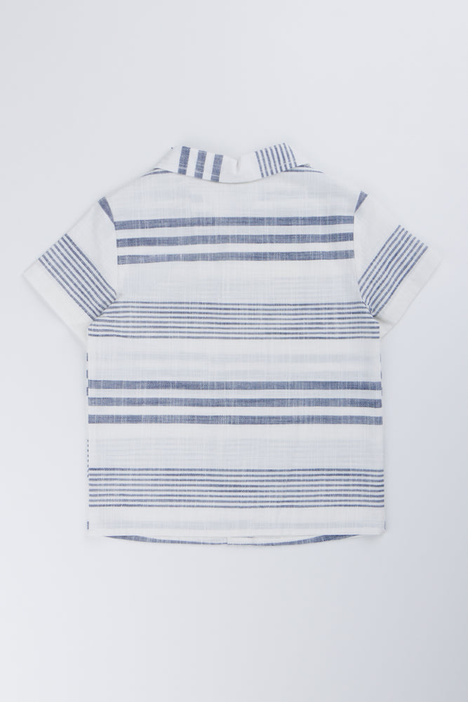 Striped Resort Collar Shirt (2)