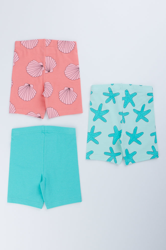 3 Pack Printed Cycle Shorts (2)