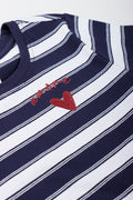 Striped Amore Heart Bodycon Dress (1)