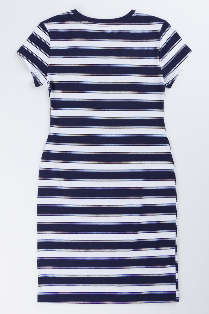 Striped Amore Heart Bodycon Dress (2)