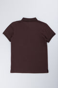 Brown Cotton Short Sleeve Golfer (2)