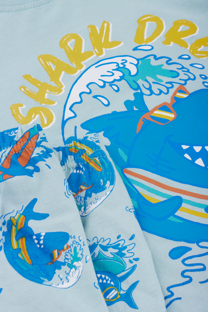 Blue Shark Dreams Pajama Set (1)