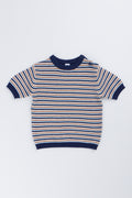 Striped Short Sleeve Crewneck Knit