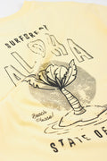 Yellow Printed State Of Mind T-Shirt (1)