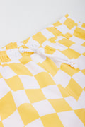 Yellow Gingham Swim Shorts (1)