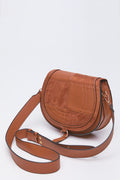 Tan Patch Detail Saddle Bag (1)